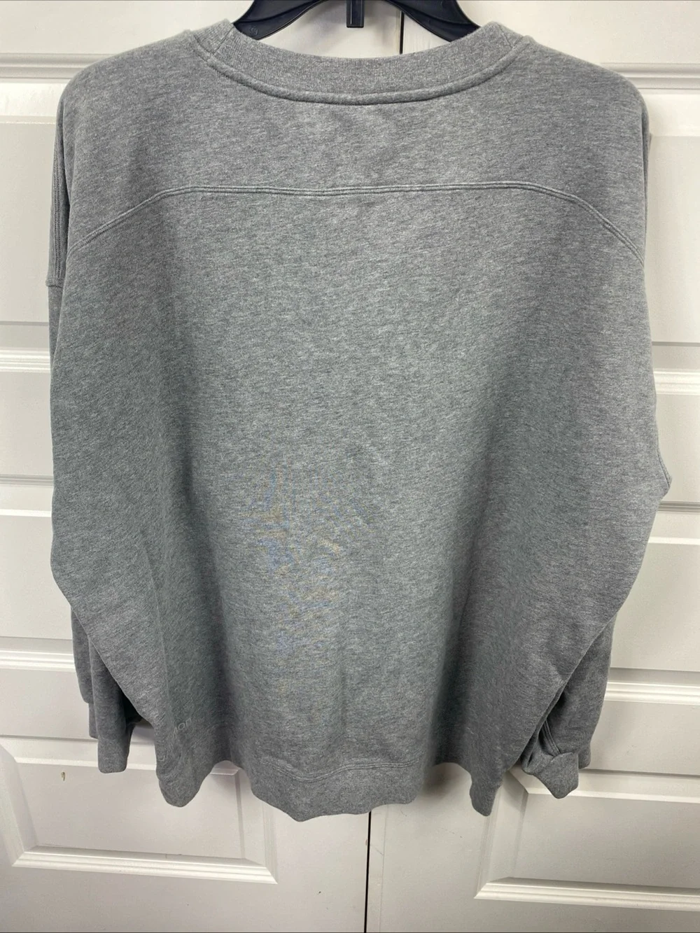 Lululemon Perfectly Oversized Crew Neck Sweatshirt Blue Linen Cotton Terry Sz 10